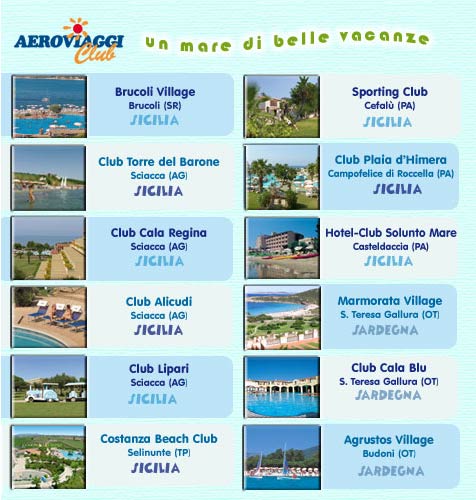 villaggi villaggio paradise villanova